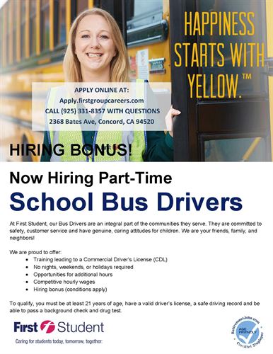 School Bus Drivers Wanted